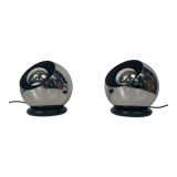 Pair of adjustable chrome lamps, Alta Lite Edition