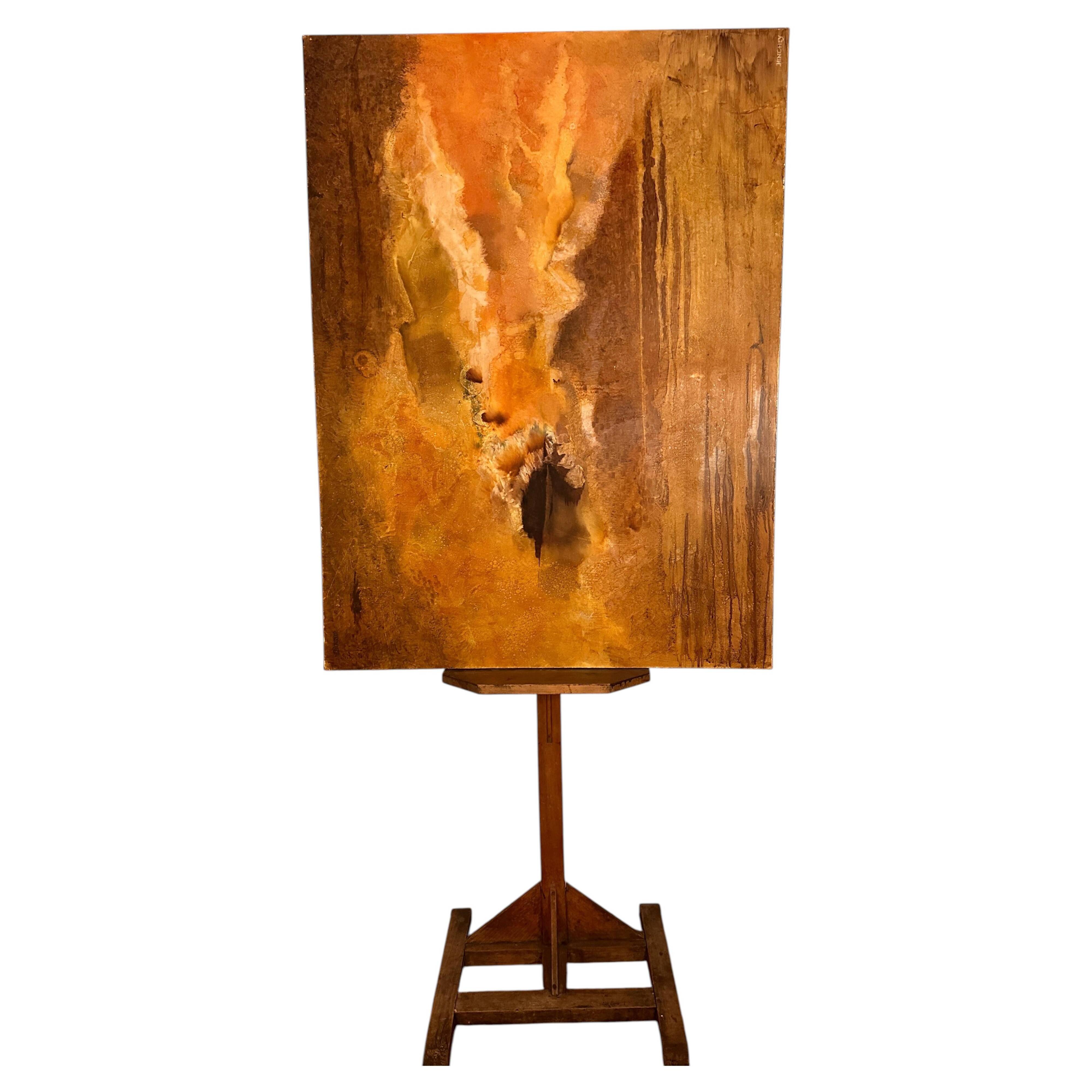 Large Abstract Painting by Walter Hinchey, Oil on Canvas, Signed, 2005