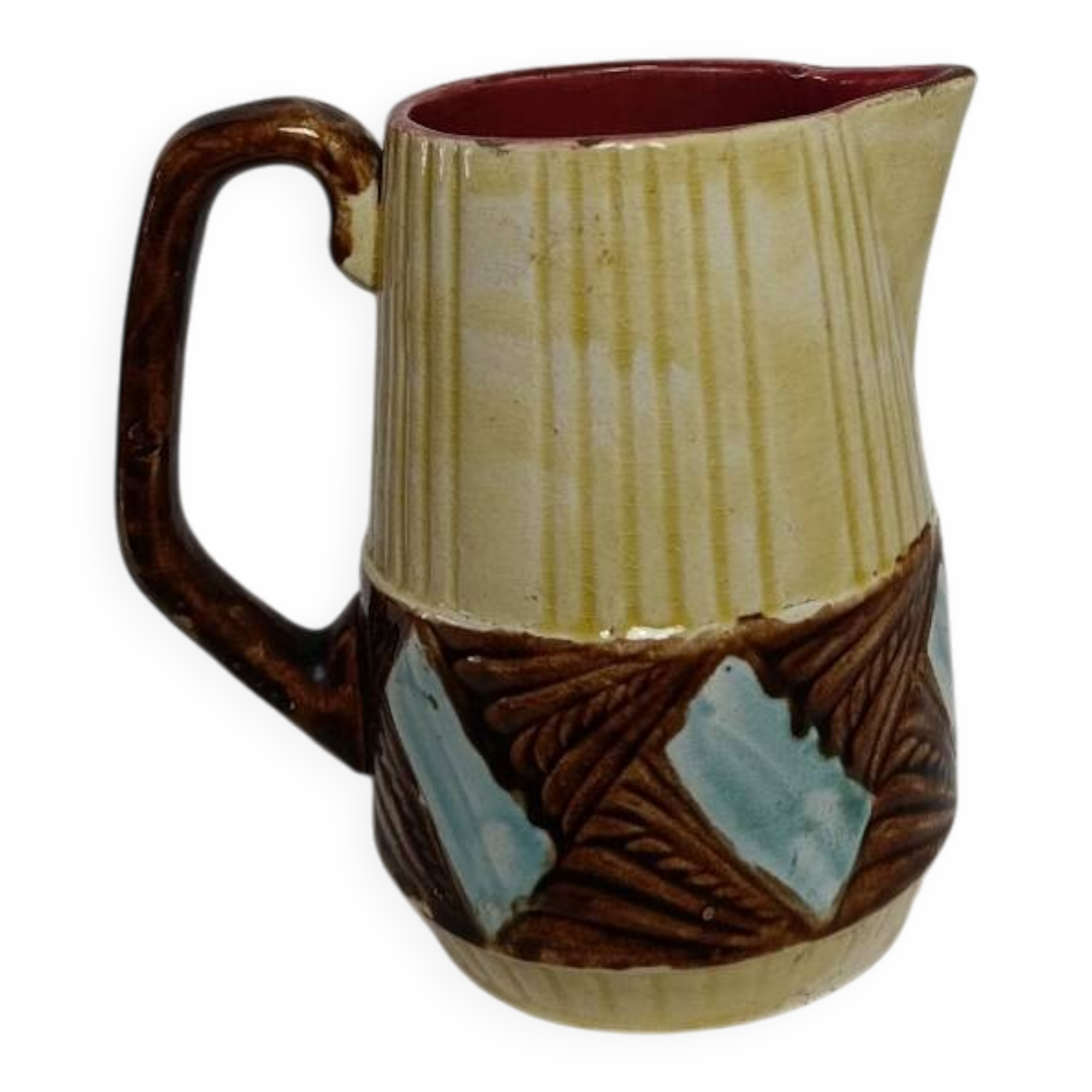 Pichet / jug in barbotine signed Orchies