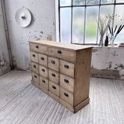 Meuble de métier pin à tiroirs 1950