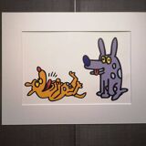 Illustration by Keith Haring - 'Animals' series - 5/12