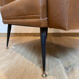 Imitation leather armchair