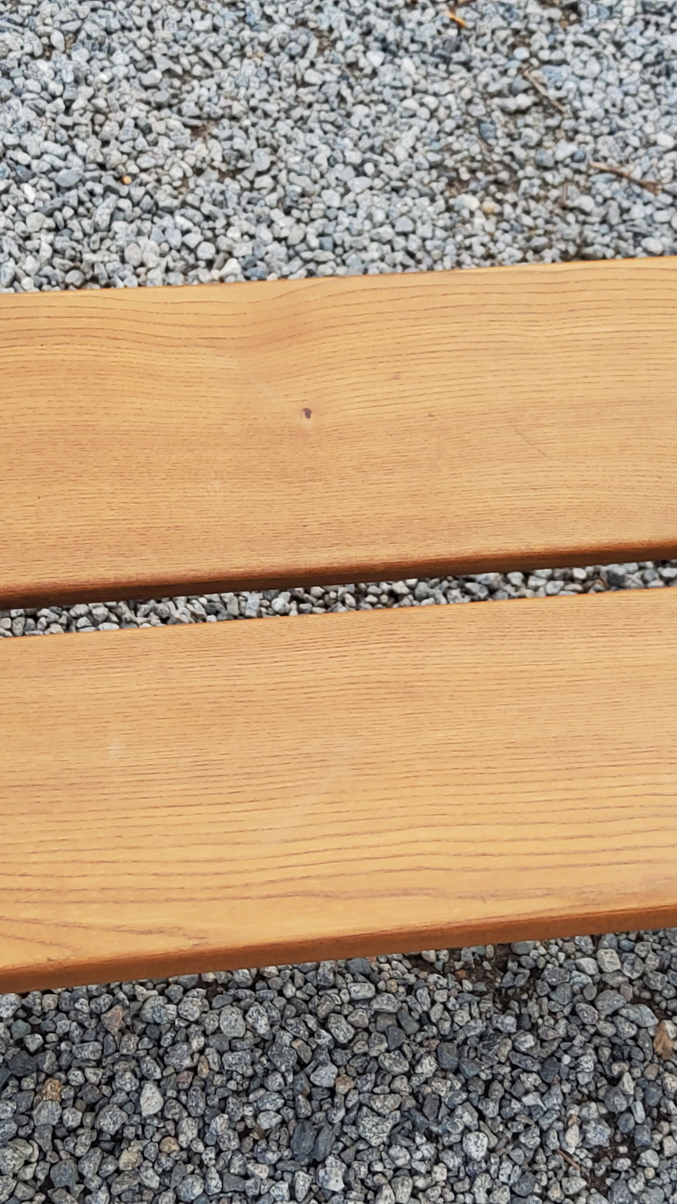 Solid elm bench from the 70s