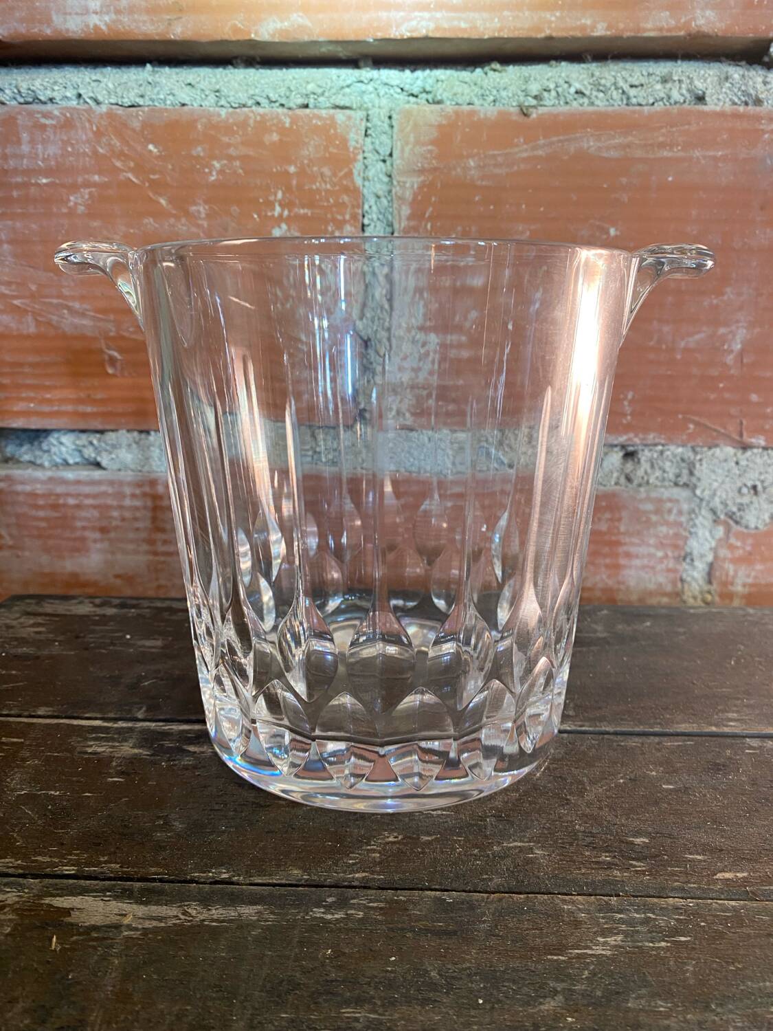 Crystal Ice Bucket Mold + Vintage Handle #D469