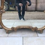 Antique Italian Louis XV gilden mirror 78x125cm