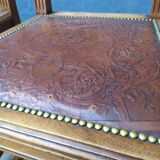 Set de 4 chaises style Louis XVI cuir