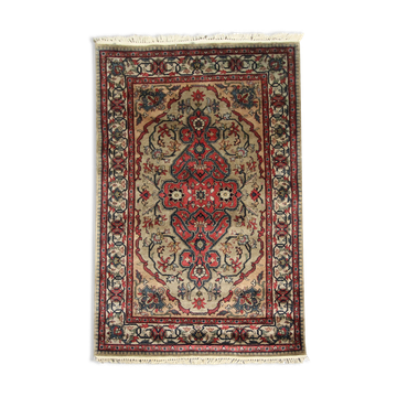 Tapis traditionnel indien tapis en laine orientale fait à la main 123x193cm