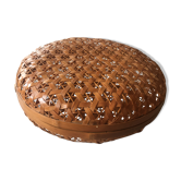 Rattan basket with lid.