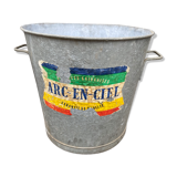 Vintage galvanized zinc laundry basin 1950