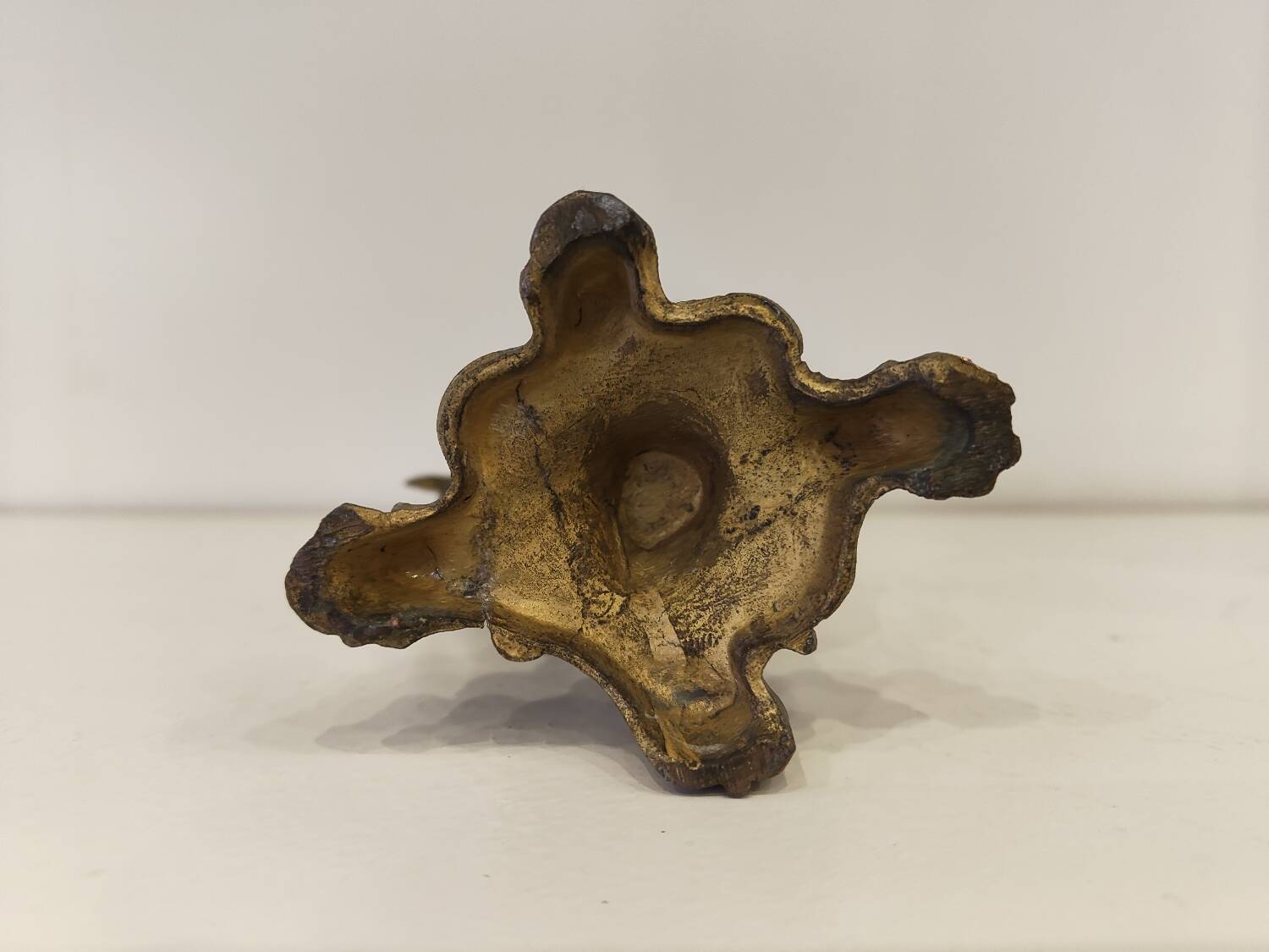 Golden bronze candlestick