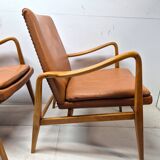 Pair of Scandinavian armchairs attributed to Axel Larsson, circa 1960.