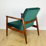 Fauteuil GFM-64, design Edmund Homa des années 70, velours vert - Jade 500 - 2 pièces disponibles