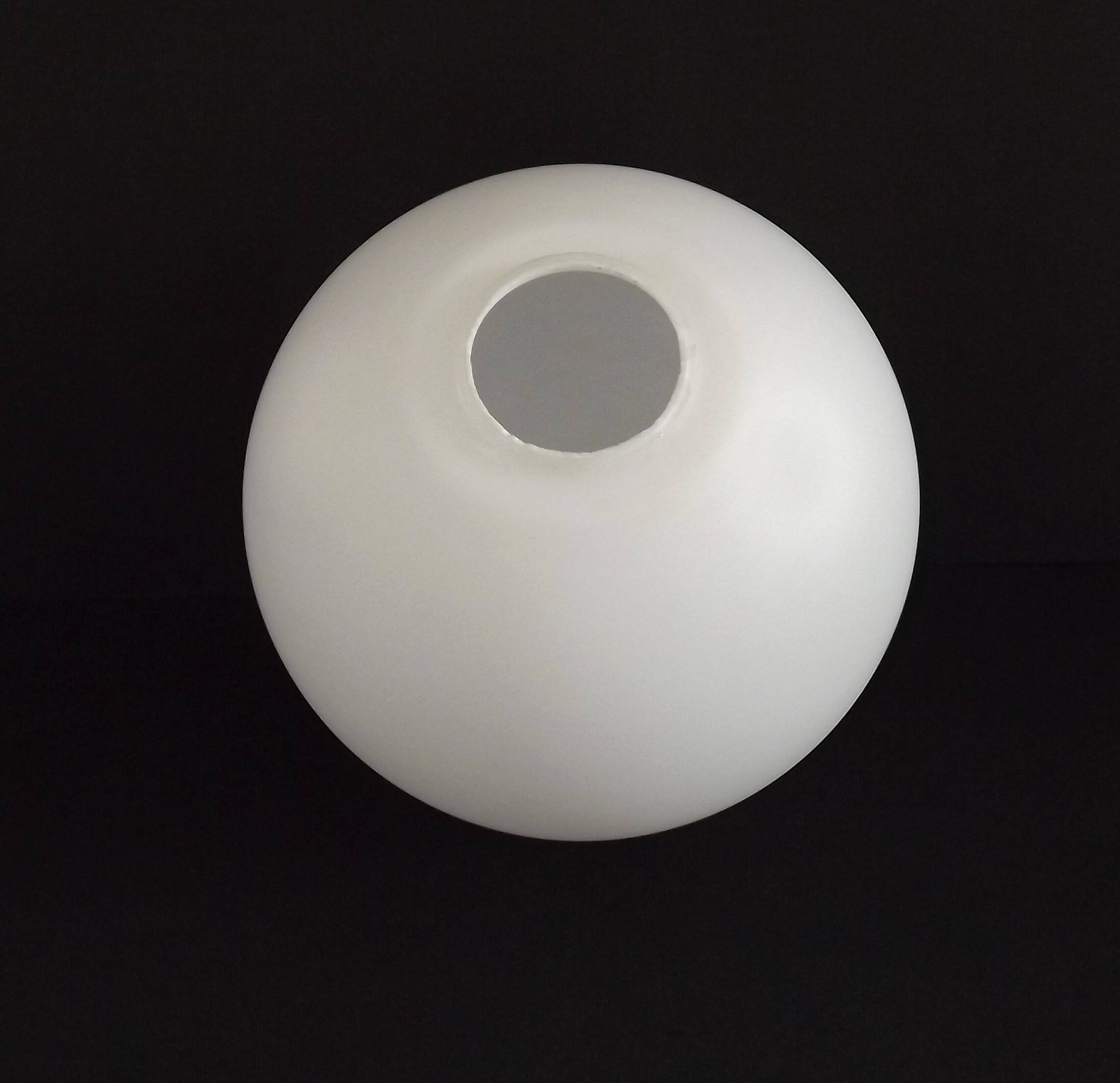 French vintage white opaque matte glass medium replacement glass globe shade