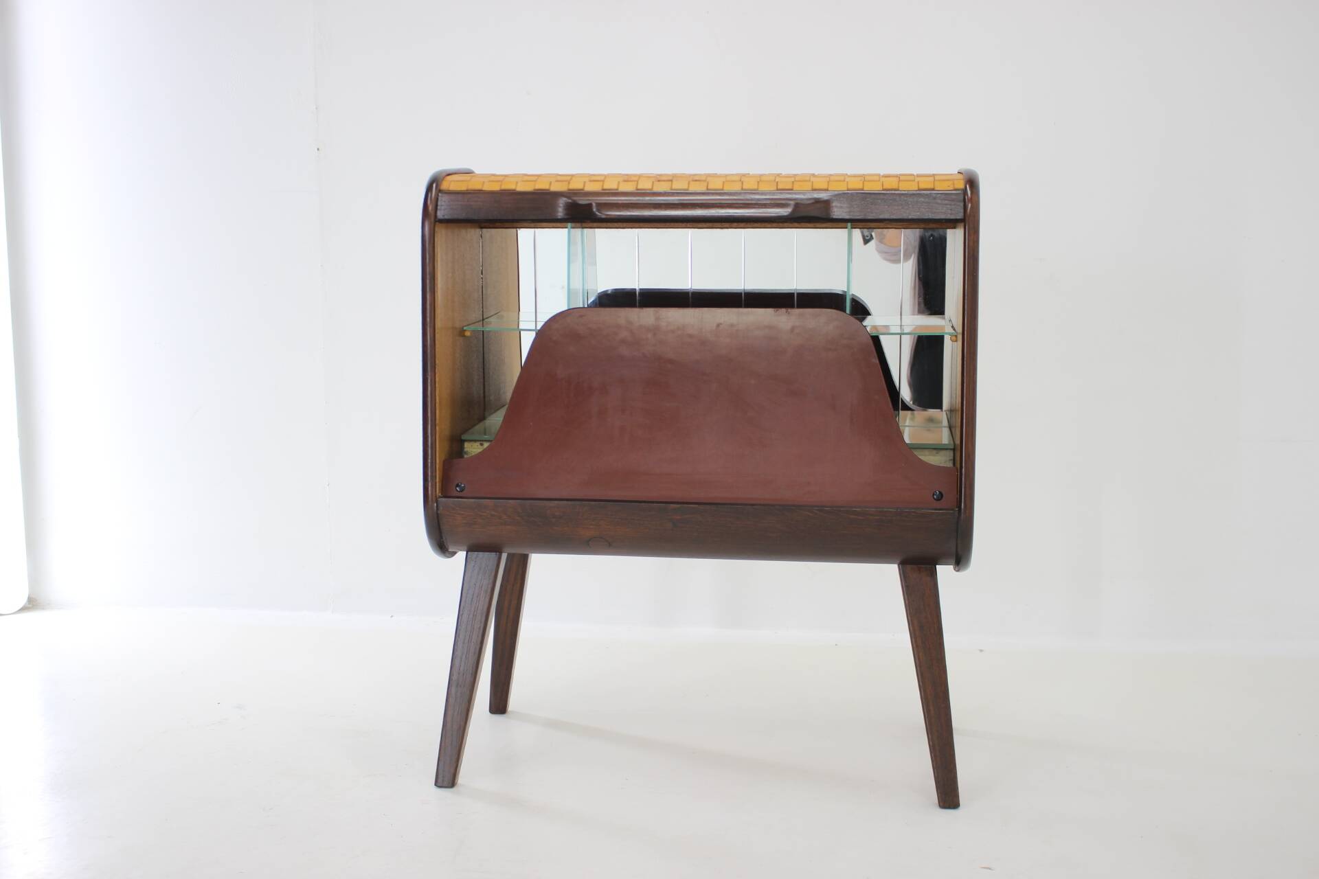 1950s Rare Wooden Bar Cabinet ,Czechoslovakia