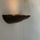 Pair of vintage wall lights, treated rusted metal, France, 1980