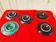 5 plates stamped Marius Giuge potter artist Vallauris diam 23.5 cm
