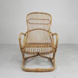 Bamboo armchair by Tito Agnoli, 1960s
