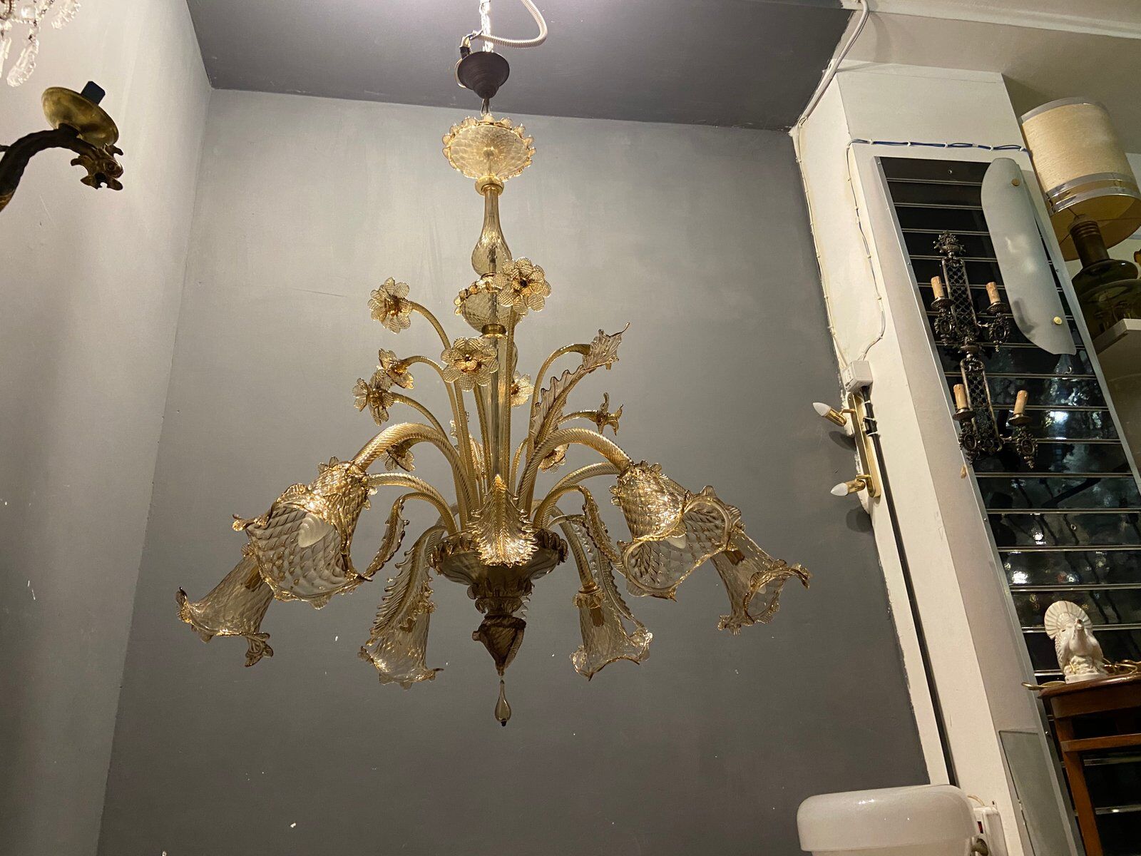 Venetian glass chandelier, 1960s