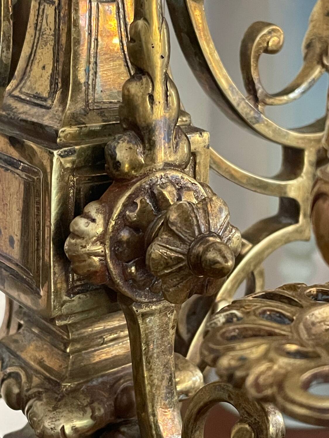 19th century gilded bronze candlestick