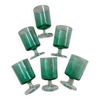 Vintage luminarc green stemware