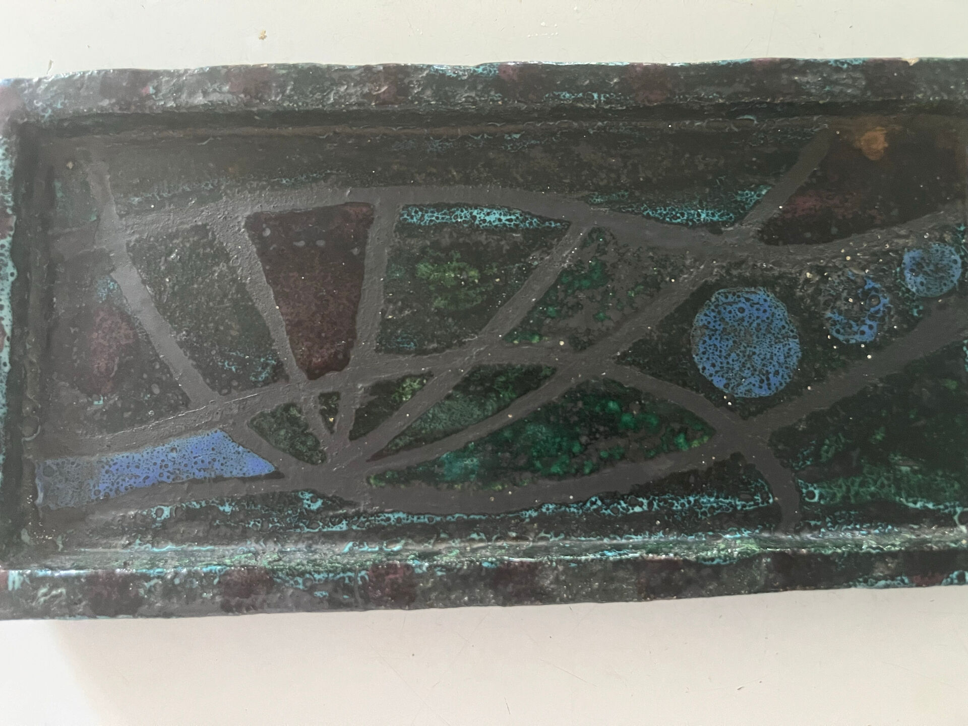 Vintage ceramic plate signed L. Y Bonnet Hyères