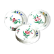 8 dessert plates with hand-painted floral decoration, dinner plates.