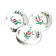 8 dessert plates with hand-painted floral decoration, dinner plates.