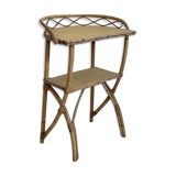 Bedside table in vintage rattan 60's