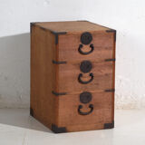 Small Japanese tansu with three drawers – Meiji Period (c. 1890–1926)
