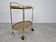 Mid century brass and wood serving trolley, 1950s