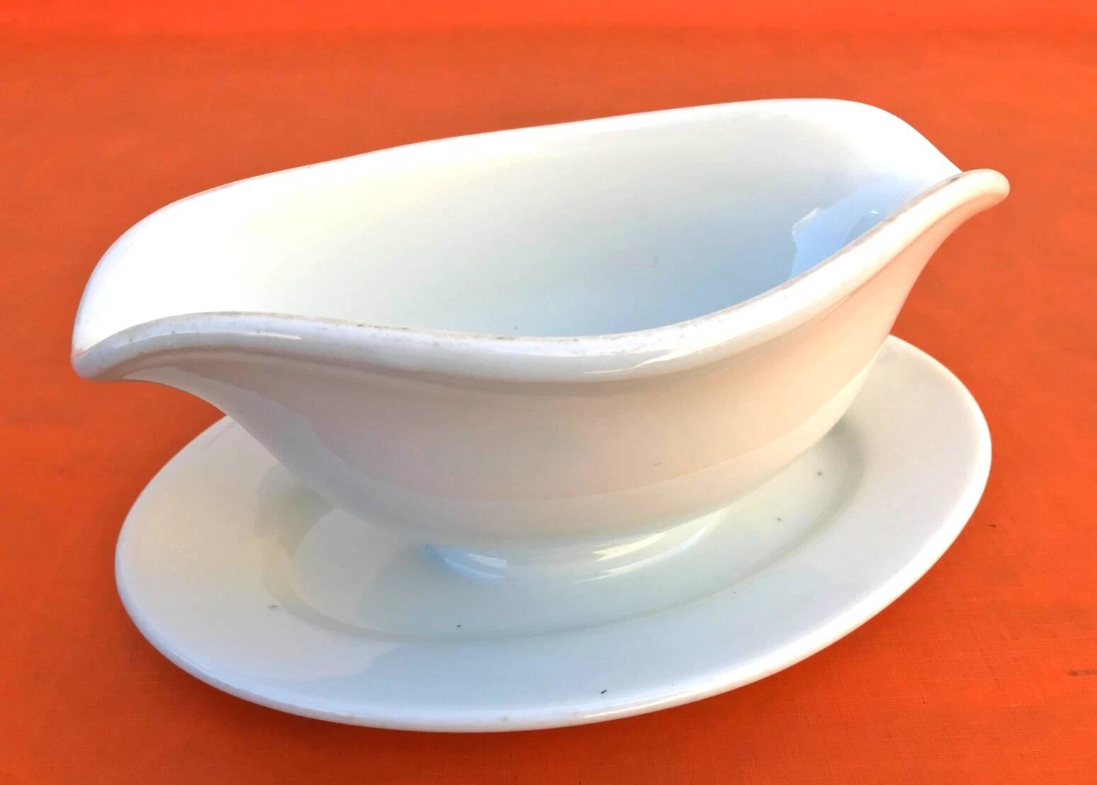 1940s Sauceboat on a Porcelain Frame, Schlaggenwald Manufacture