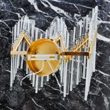 Venini wall lamp, tubular crystals, Italy, 1970