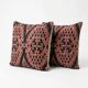 Set of 2 vintage kilim cushion covers 38x41 cm