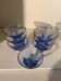 Coupes en verre bleu