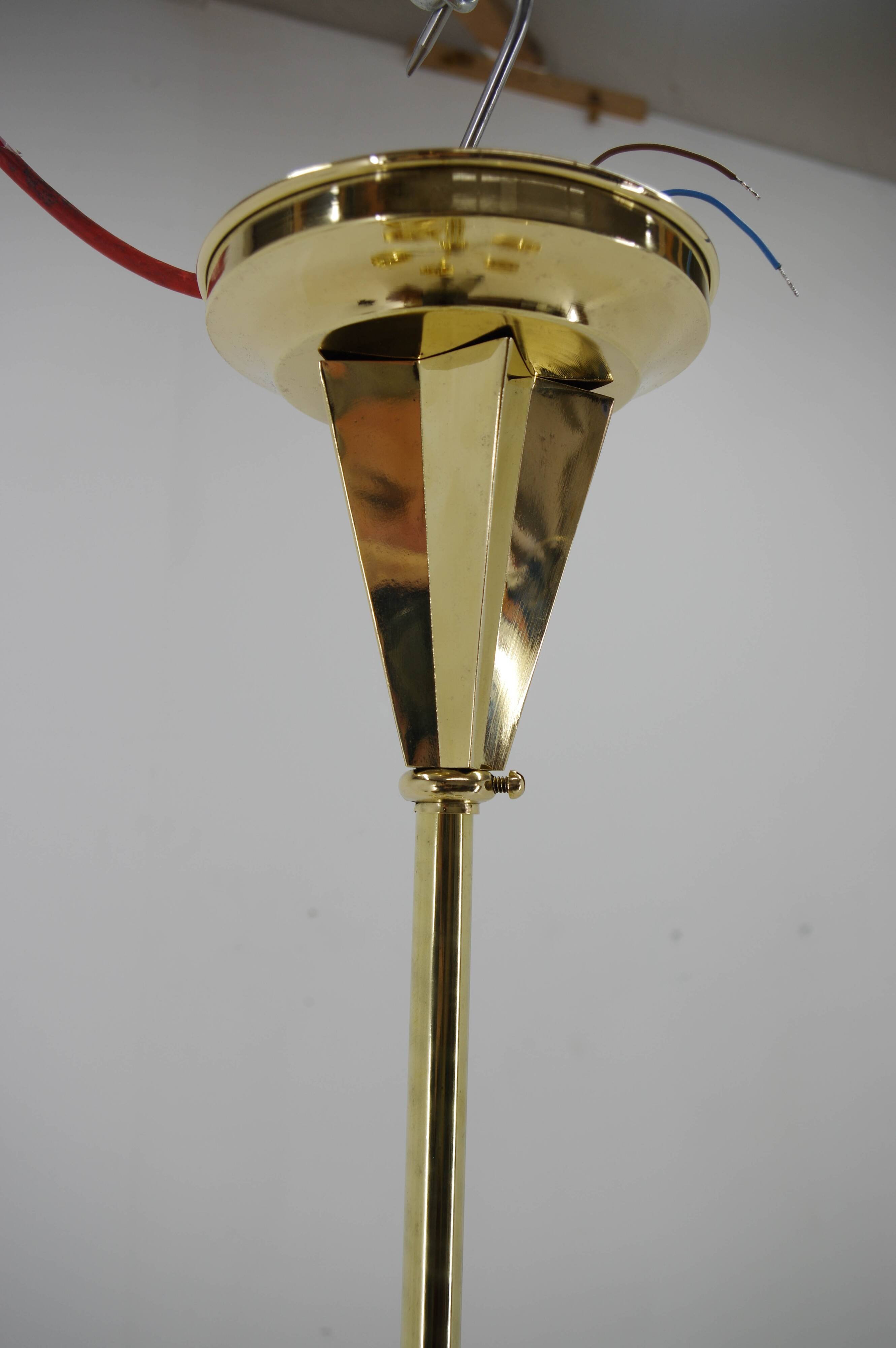Art Deco Large Chandelier, 1920s, Restored