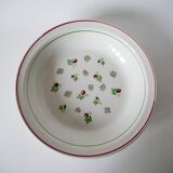 Plat creux digoin sarreguemines rose et vert 1940