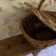 Panier en osier ancien avec couvercle