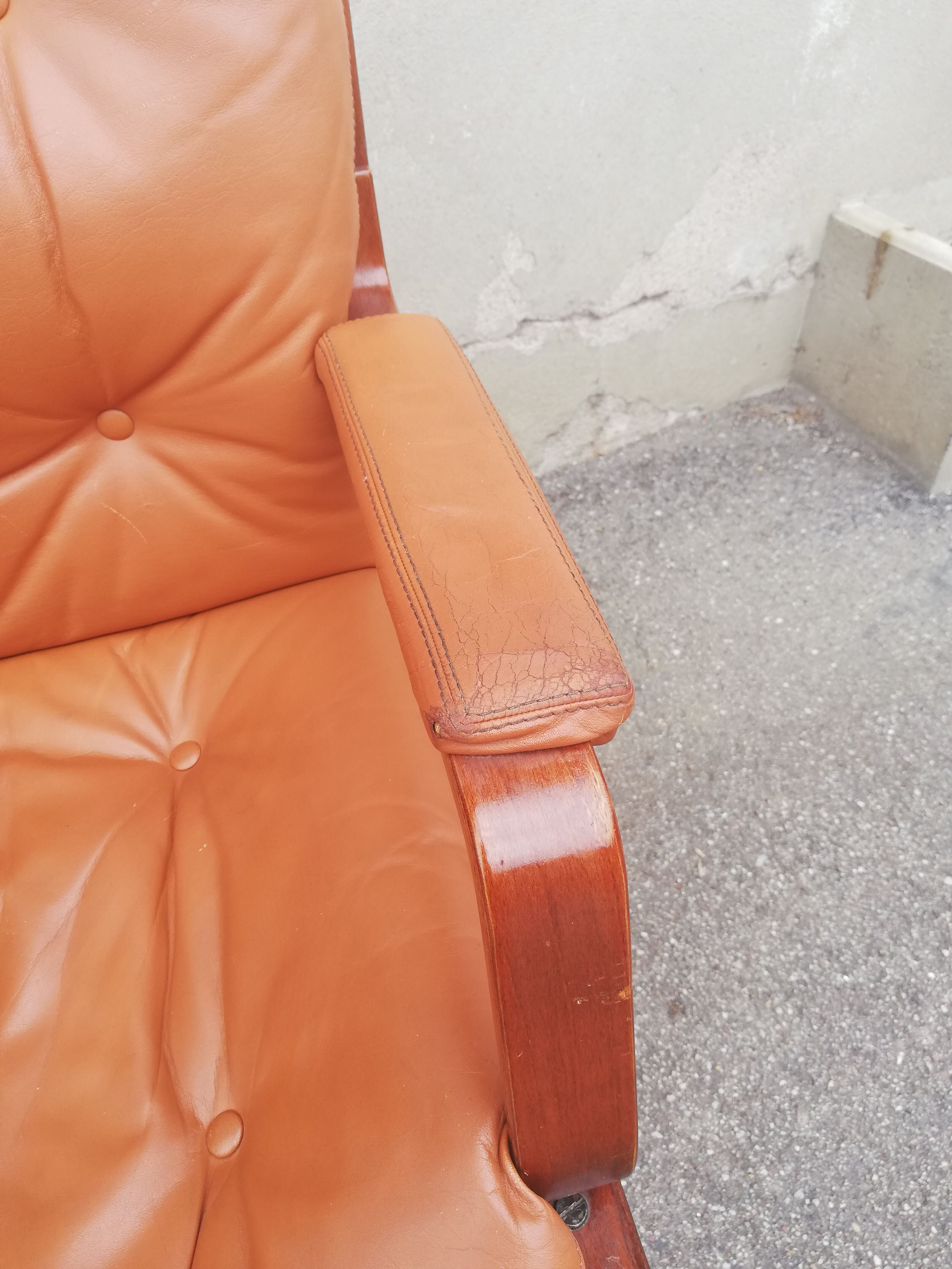 Vintage leather office armchair