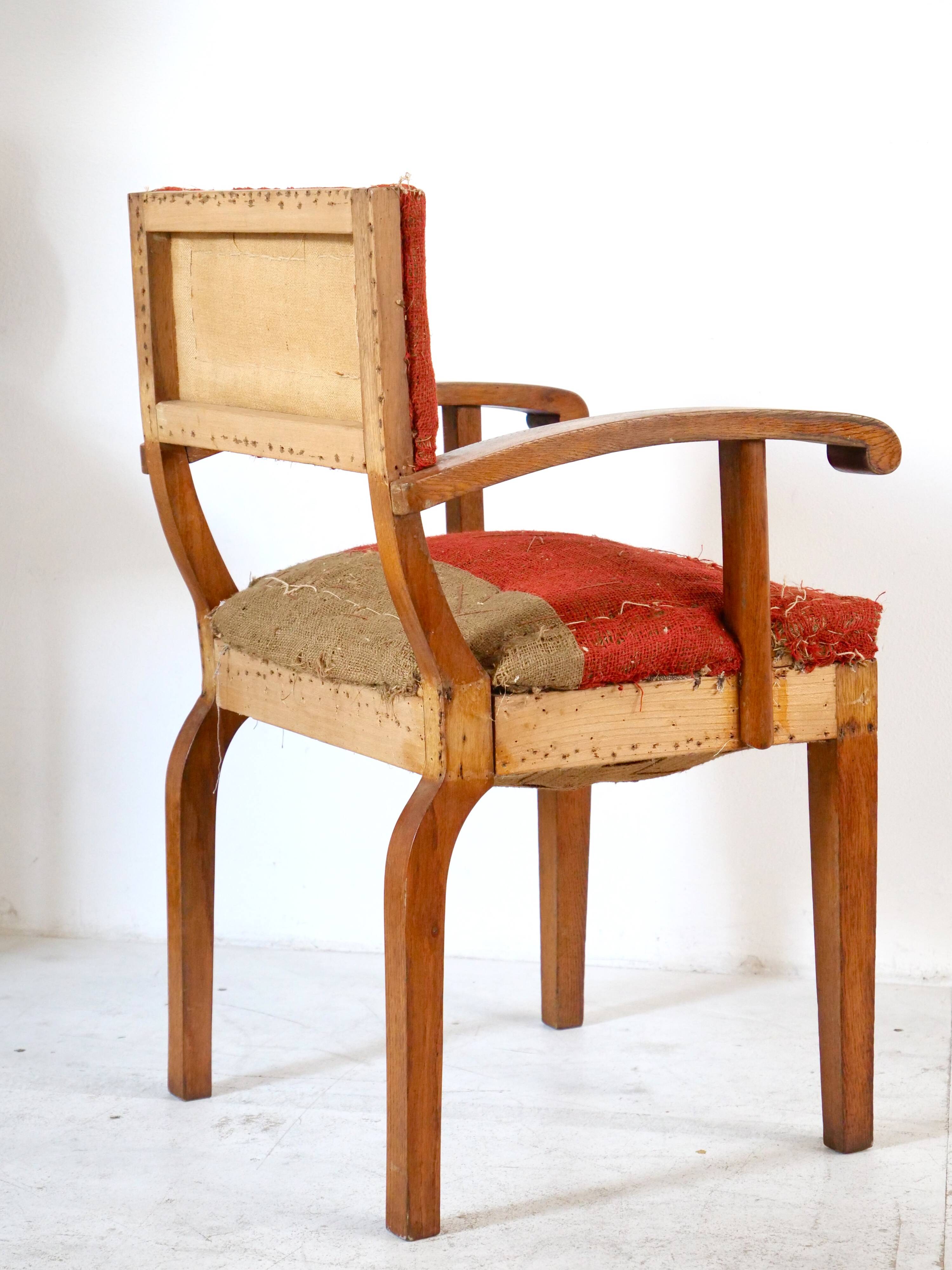 Fauteuil bridge ancien structure originale projet de tapissier