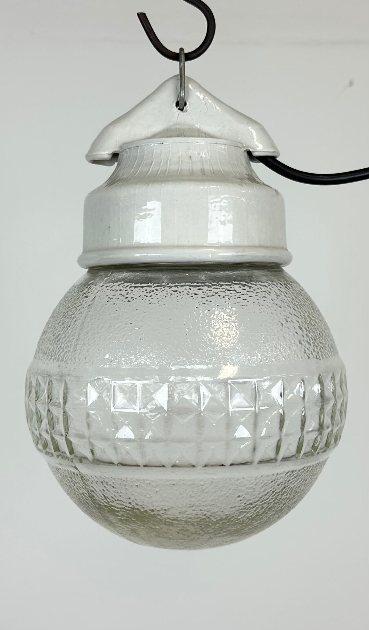 Vintage porcelain pendant light 1970s