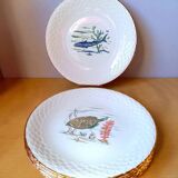 Fish plates in Limoges porcelain