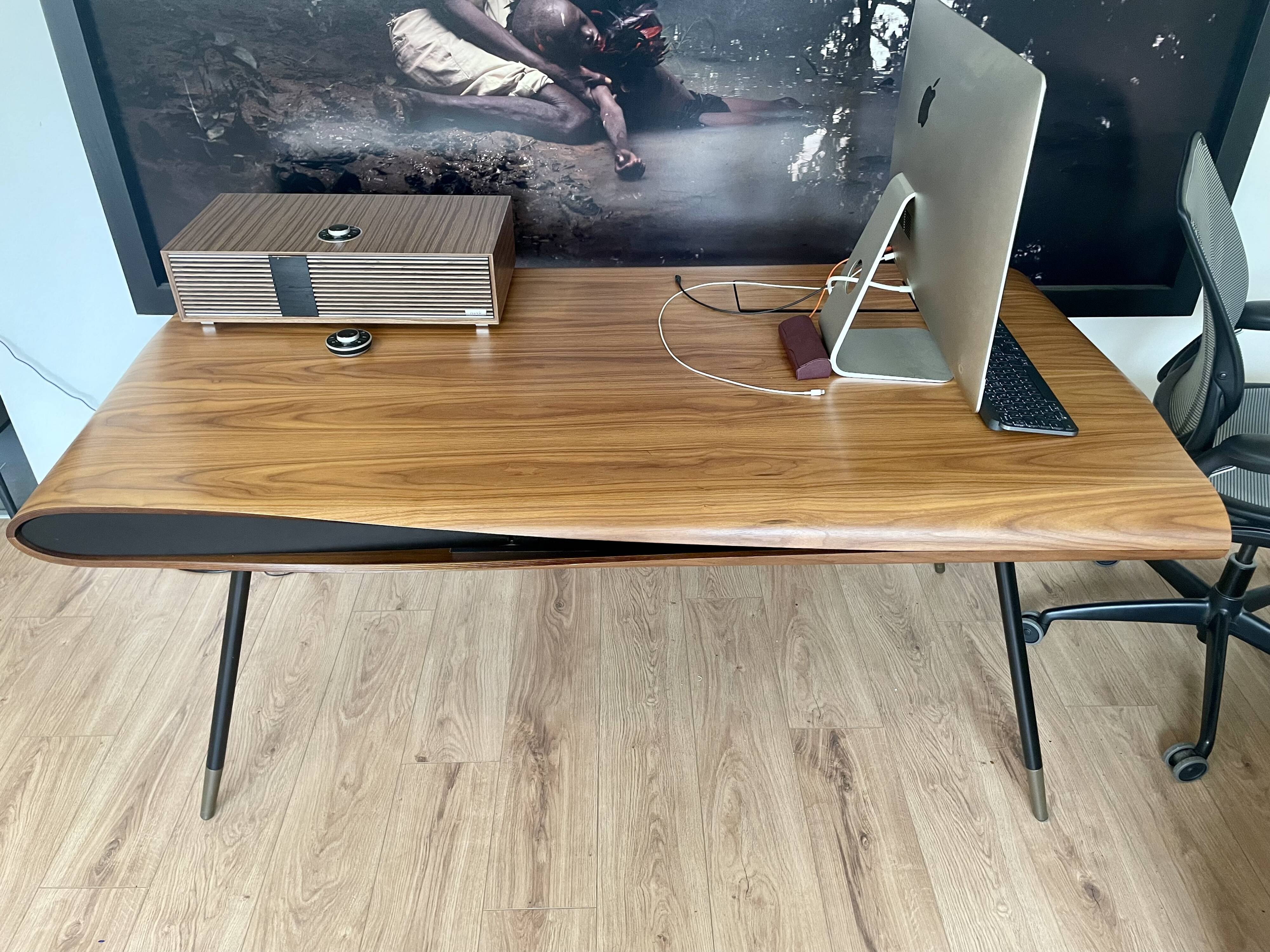 Roche Bobois Calligraphe desk in Canaletto walnut