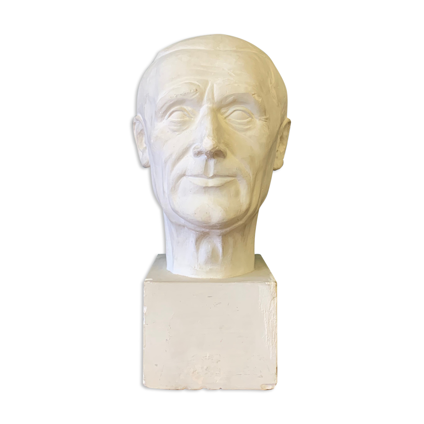 Signed plaster head