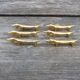 Set of 6 door golden Teckels knives in fine gold