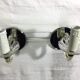 Pair of glass and mirror sconces