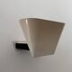 Vintage modernist wall lamp, cream and black lacquered metal, Italy 1970s