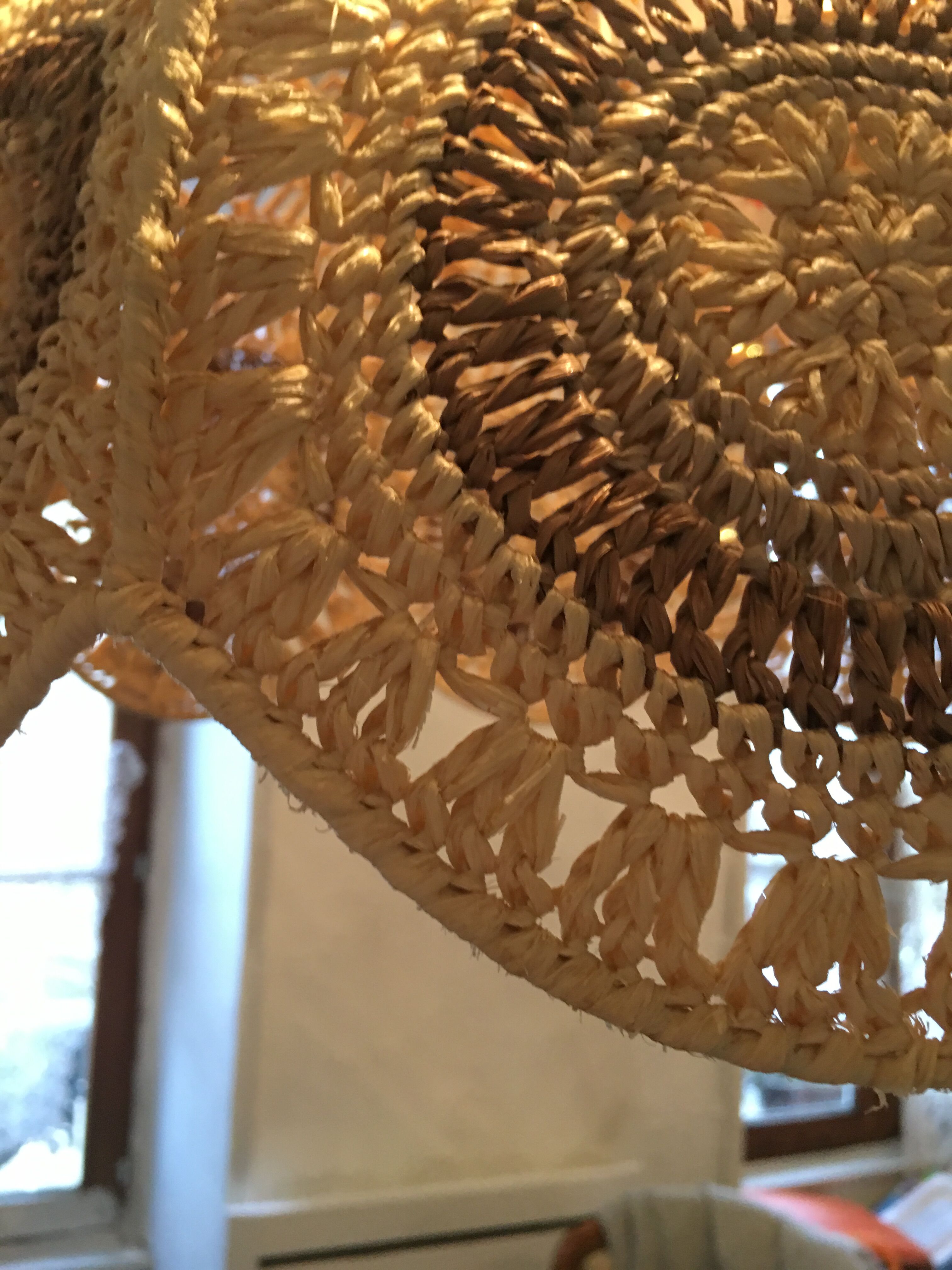Hanging Lampshade in rafia