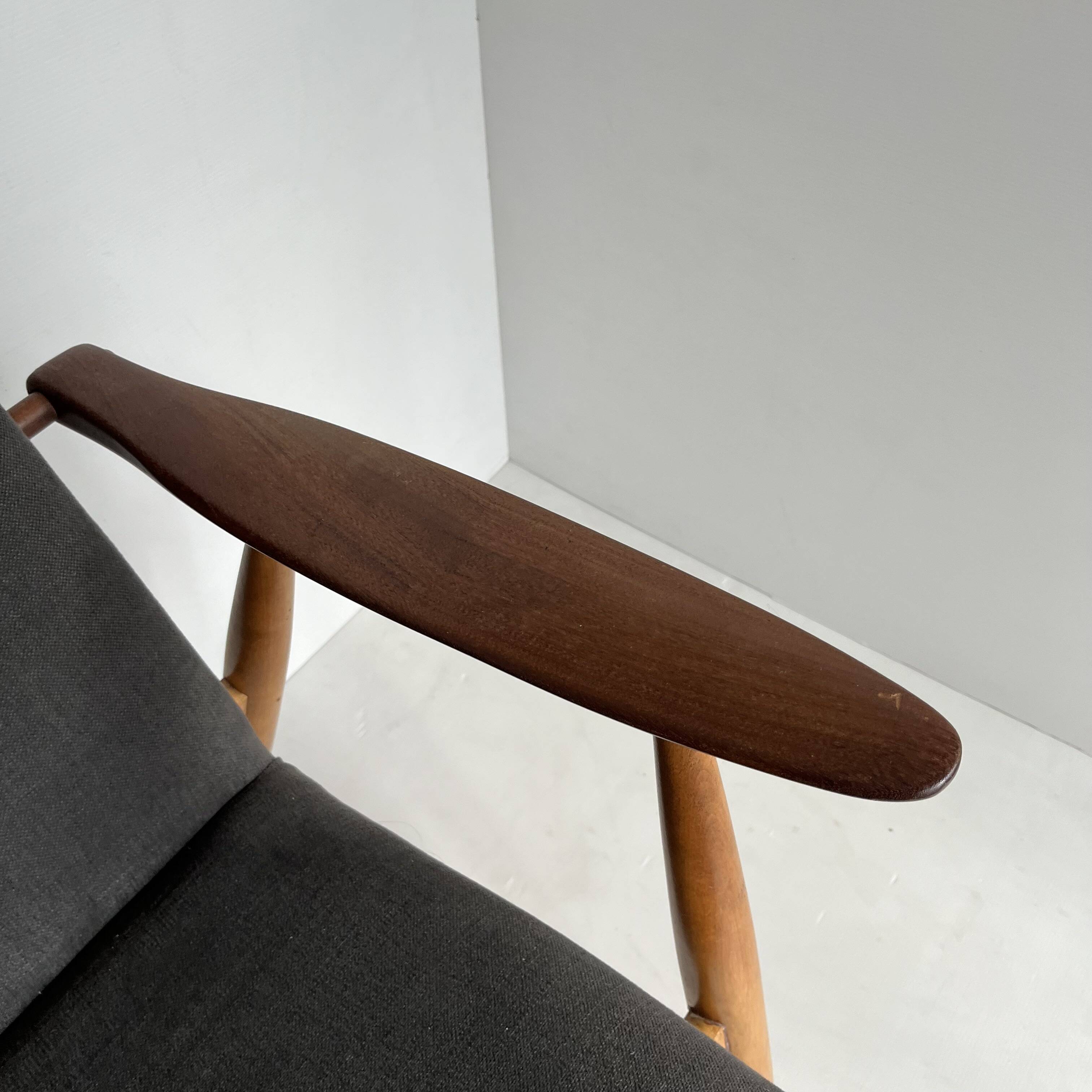 Vintage Scandinavian armchair and ottoman