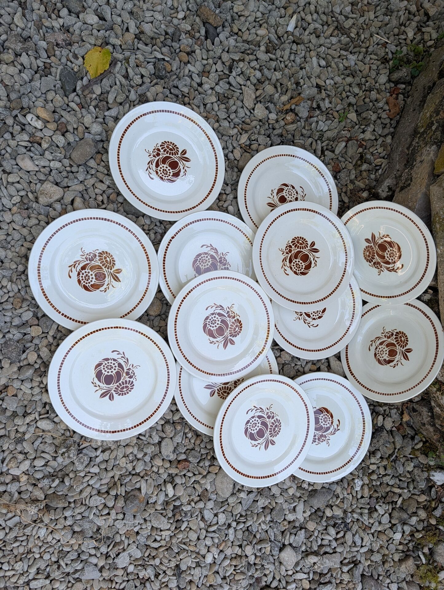 Saint-Amand flat plates Moulin des Loups 1950s