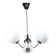 Vintage italian chrome and opaline chandelier, 70s
